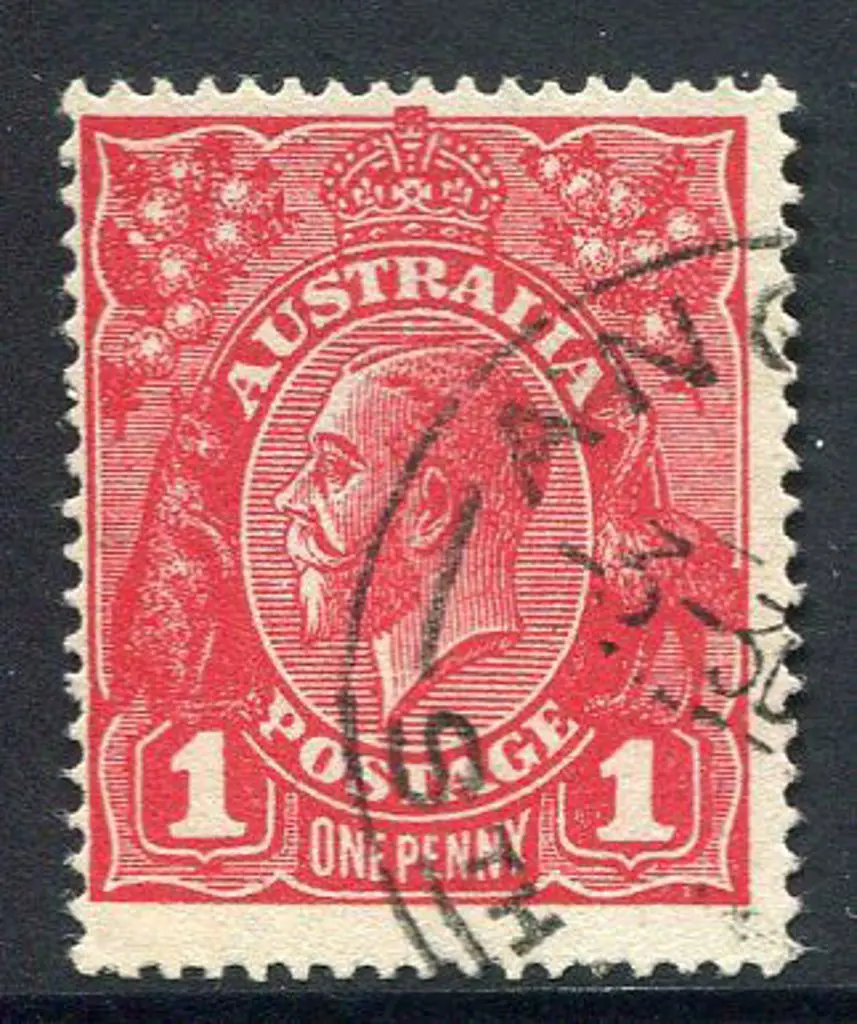 1914-20 Single Watermark 1d deep bright red, Die ... Image 1++