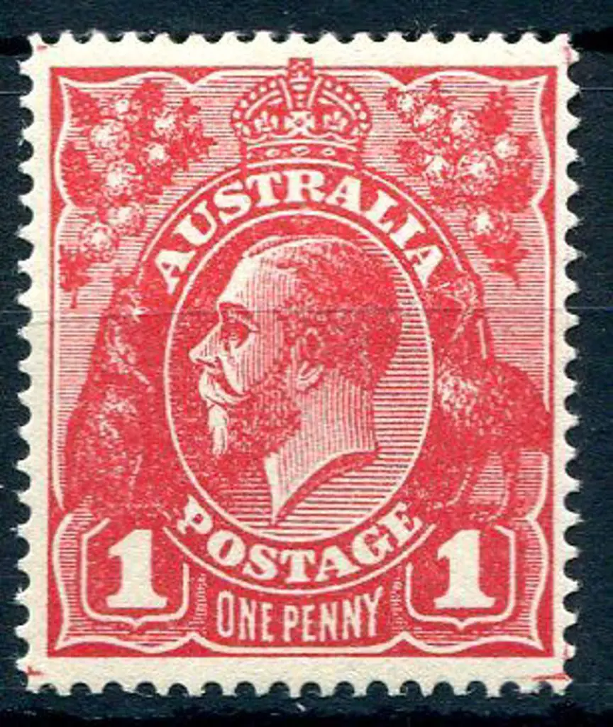 1914-20 Single Watermark 1d red single line perf ... Image 1++