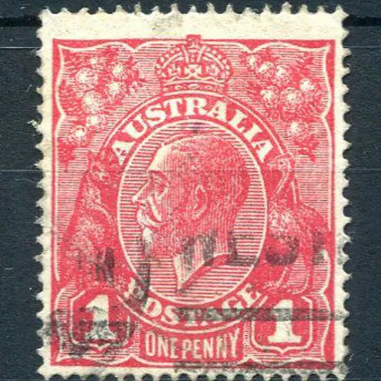 1914-20 Single Watermark 1d red, Die III, with ...