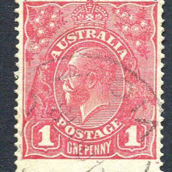 1914-20 Single Watermark 1d rough paper lilac ...