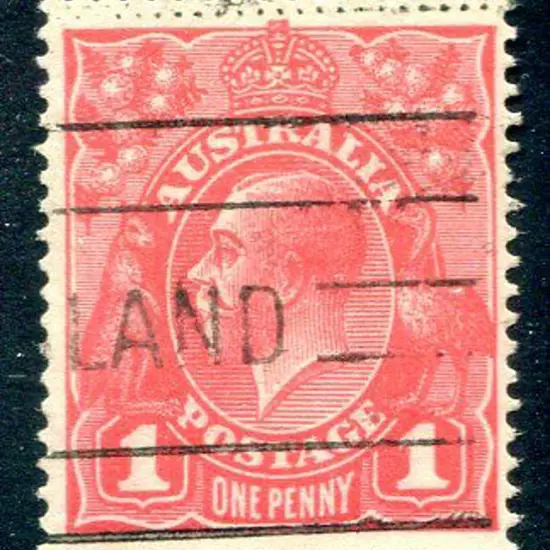 1914-20 Single Watermark 1d salmon Eosin. Fine ...