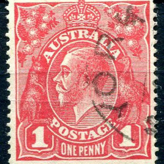 1914-20 Single Watermark 1d scarlet red, Die II, ...