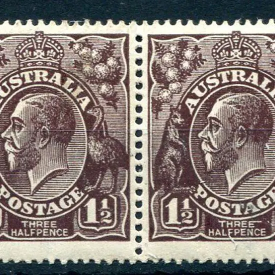 1914-20 Single Watermark 1½d black-brown with ...