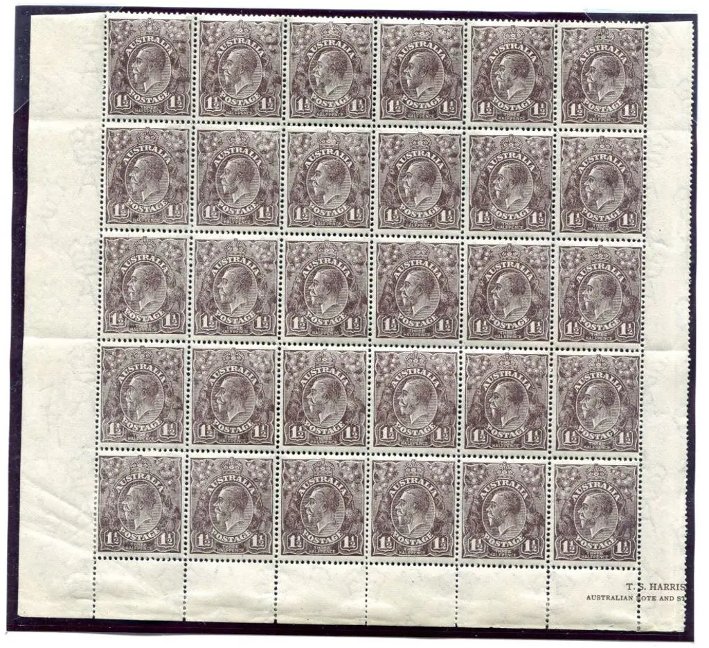 1914-20 Single Watermark 1½d black-brown electro 3 ... Image 1++