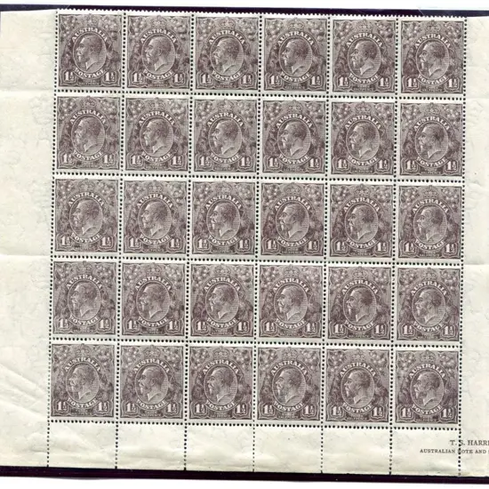 1914-20 Single Watermark 1½d black-brown electro 3 ...