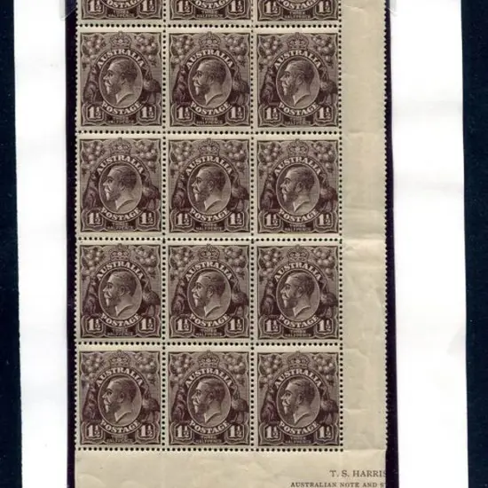 1914-20 Single Watermark 1½d black-brown electro 4 ...