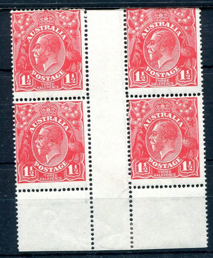 1914-20 Single Watermark 1½d red, plate 23, no ... Image 1++