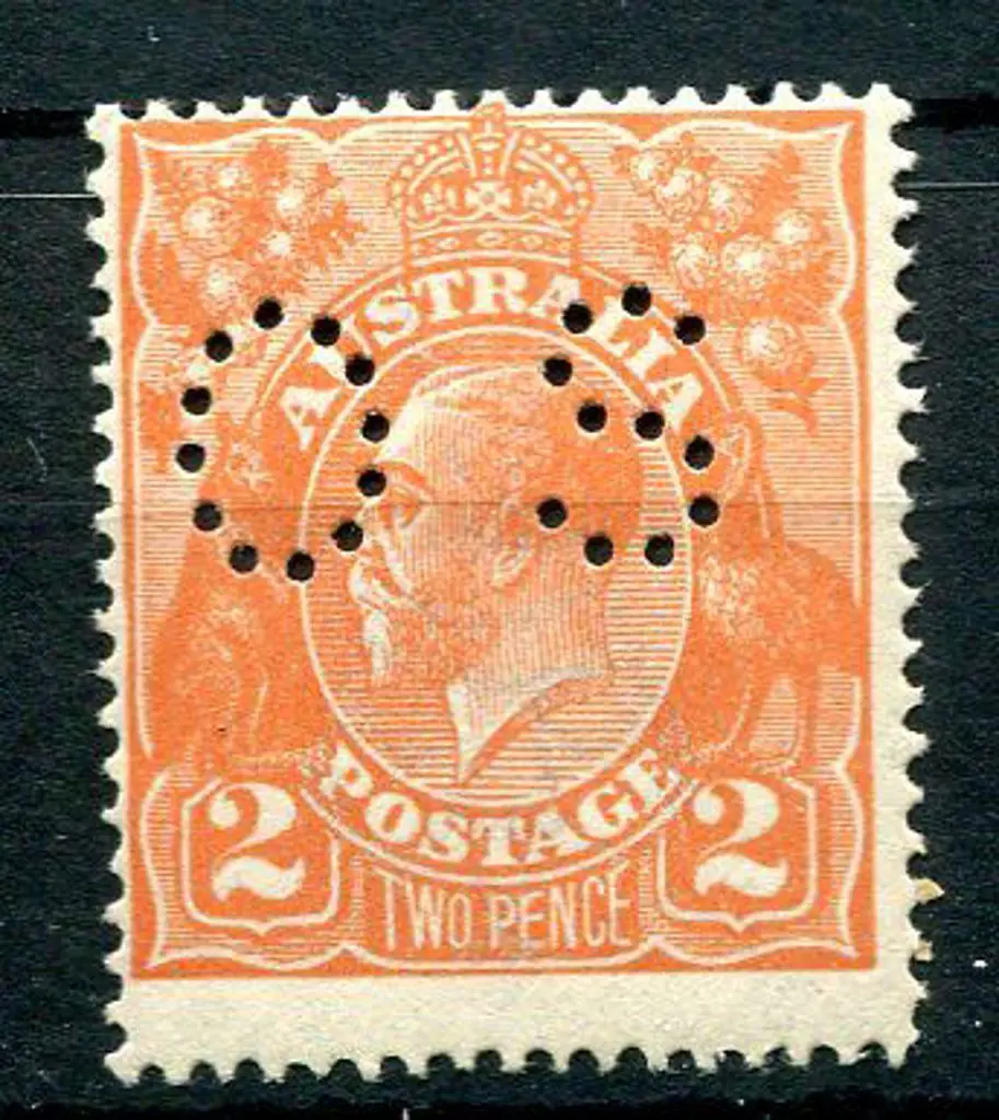 1914-20 Single Watermark 2d brown-orange perfined ... Image 1++