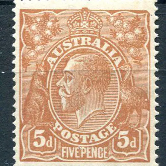 1914-20 Single Watermark 5d chestnut with ...