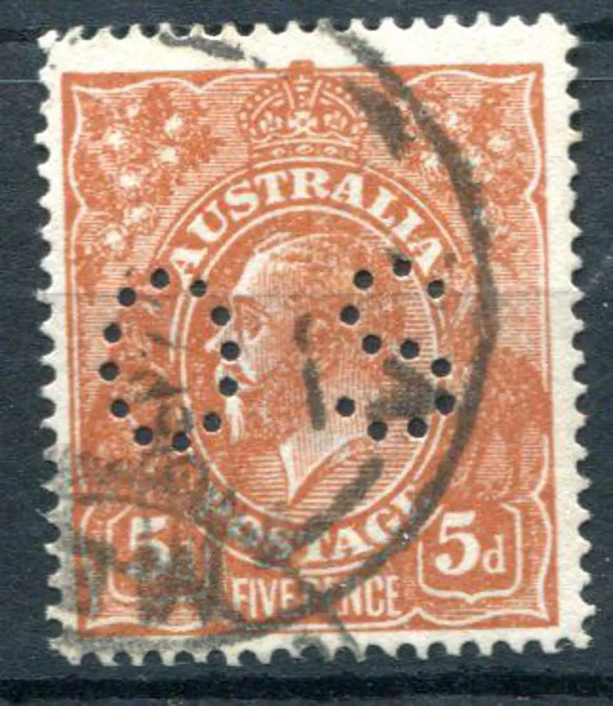 1914-20 Single Watermark 5d bright chestnut single ... Image 1++