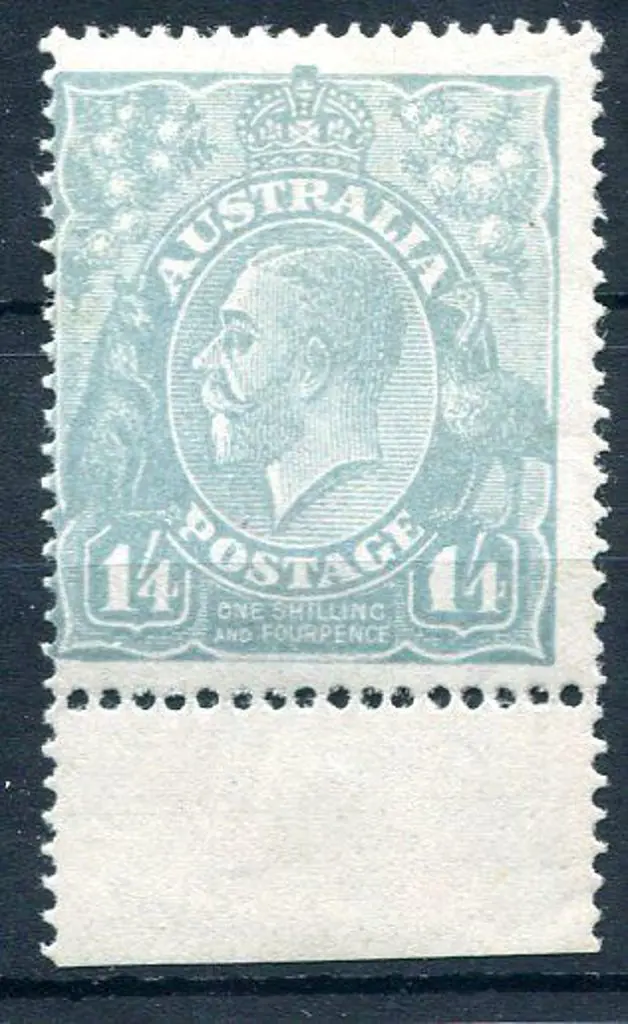 1914-20 Single Watermark 1/4d pale turquoise blue ... Image 1++