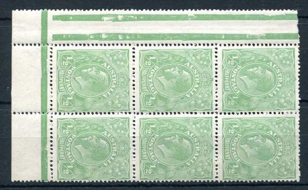Large Multiple Watermark Perf. 14 ½d bluish-green ... Image 1++