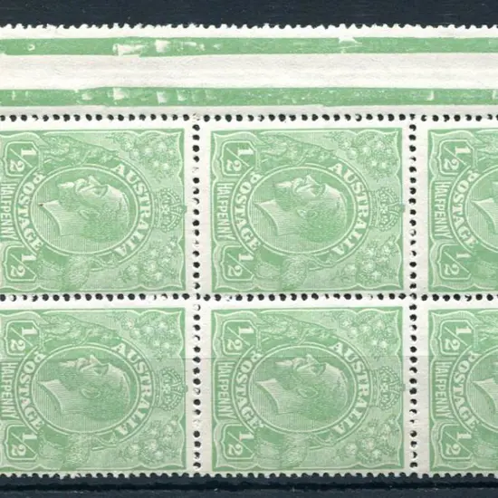 Large Multiple Watermark Perf. 14 ½d bluish-green ...