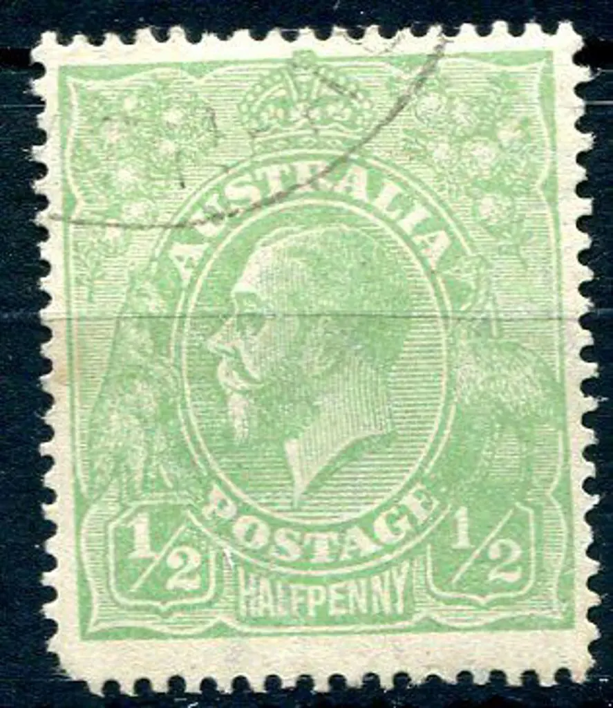 Large Multiple Watermark Perf. 14 ½d green with ... Image 1++