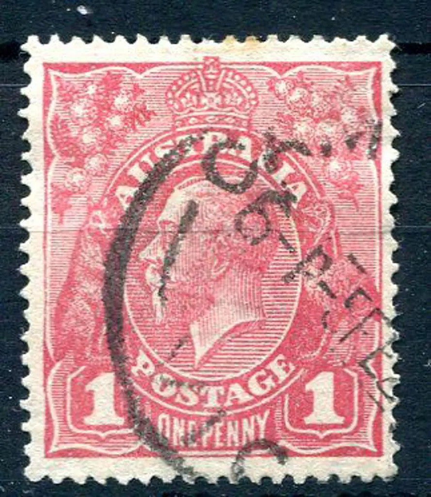 Large Multiple Watermark Perf. 14 1d pale carmine ... Image 1++