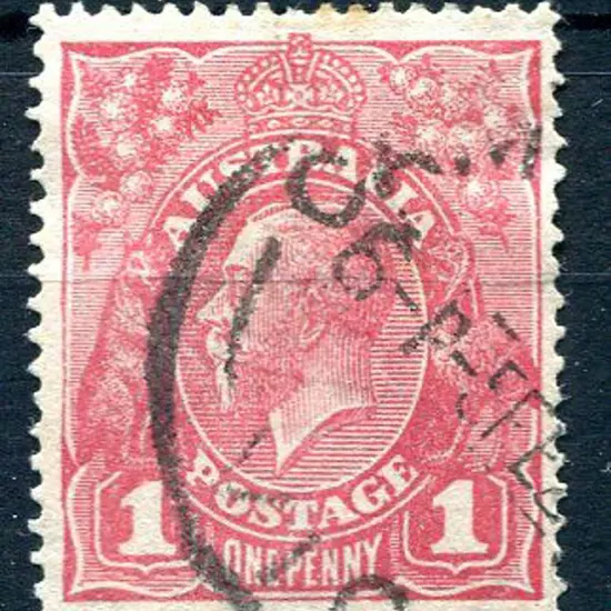 Large Multiple Watermark Perf. 14 1d pale carmine ...
