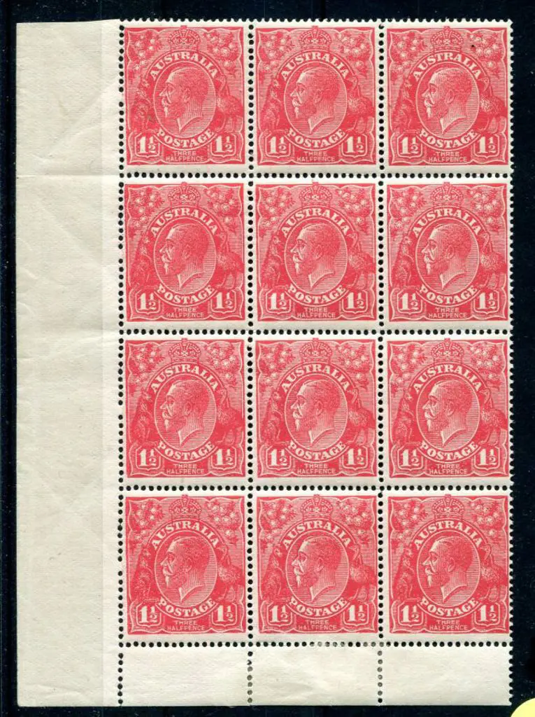 1924 No Watermark 1½d red, electro 17 lower left ... Image 1++
