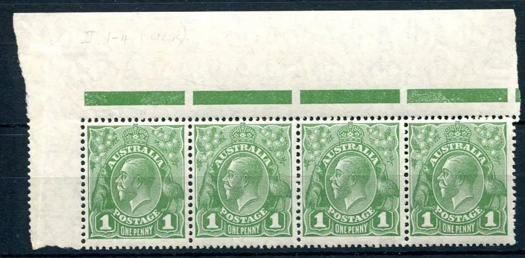 1926-30 Small Multiple Watermark Perf. 13½x12½ 1d ... Image 1++