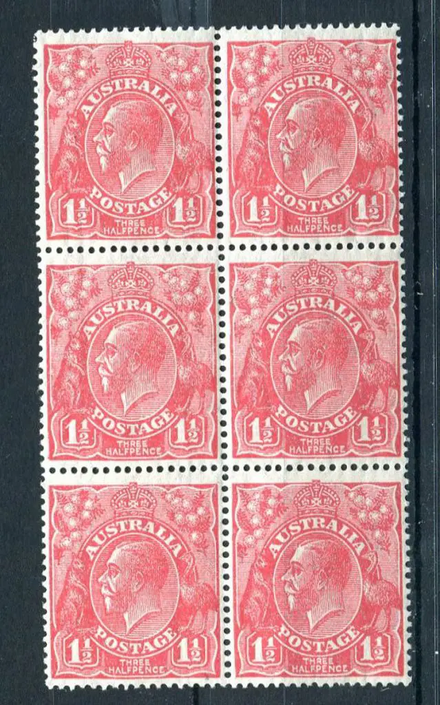 1926-30 SM watermark Perf. 14 1½d rose-red, Die II ... Image 1++