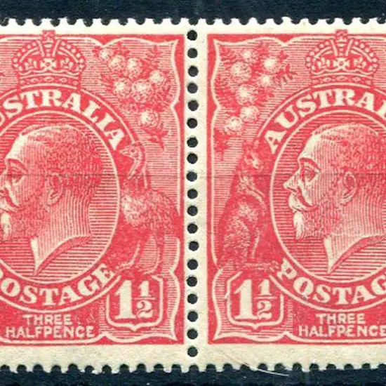 1926-30 SM watermark Perf. 14 1½d rose red horiz ...