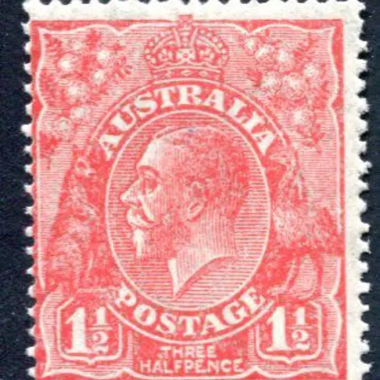 1926-30 SM watermark Perf. 14 1½d red on thin ...