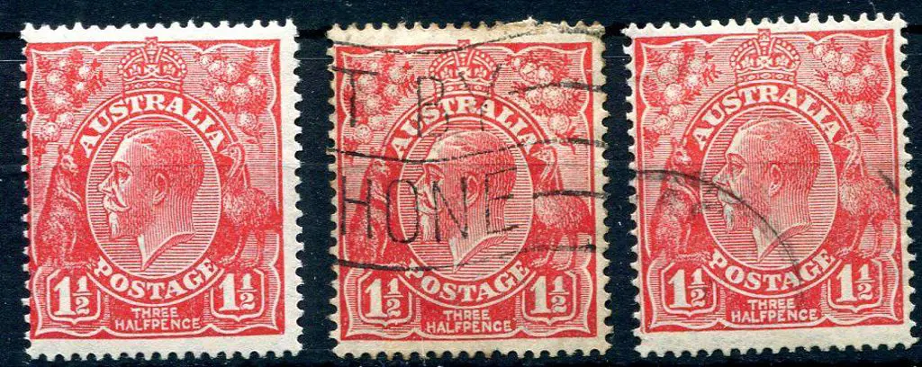 1926-30 SM watermark Perf. 14 1½d scarlet with the ... Image 1++