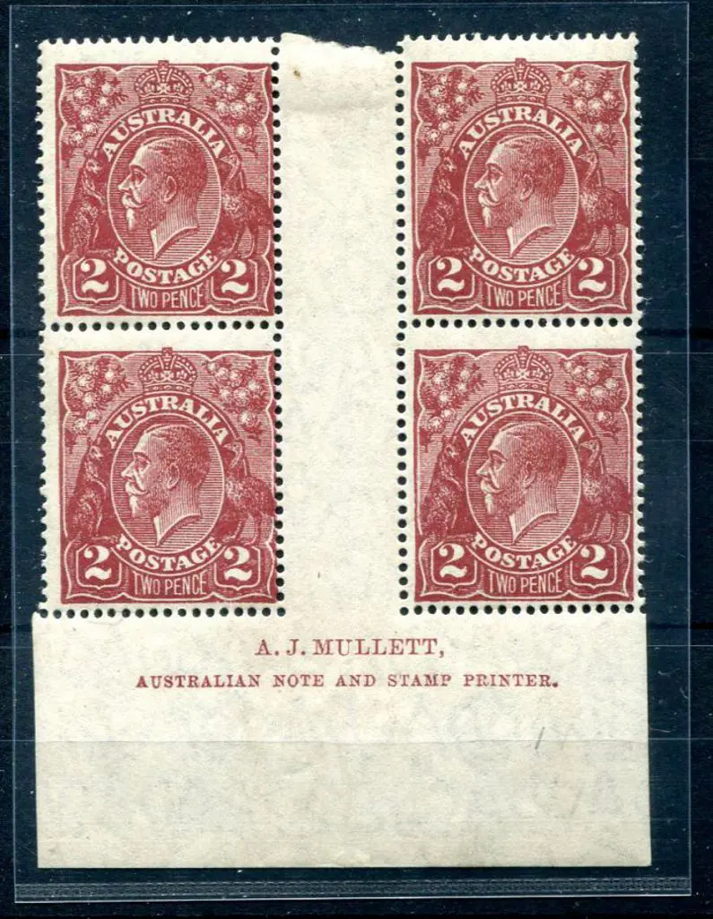 1926-30 SM watermark Perf. 14 2d brown in AJ ... Image 1++
