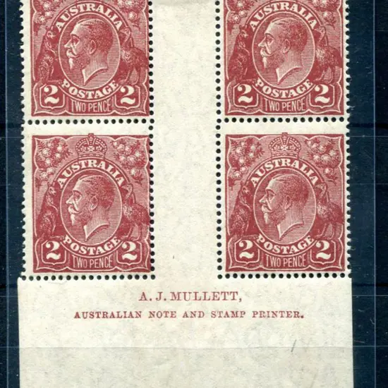 1926-30 SM watermark Perf. 14 2d brown in AJ ...