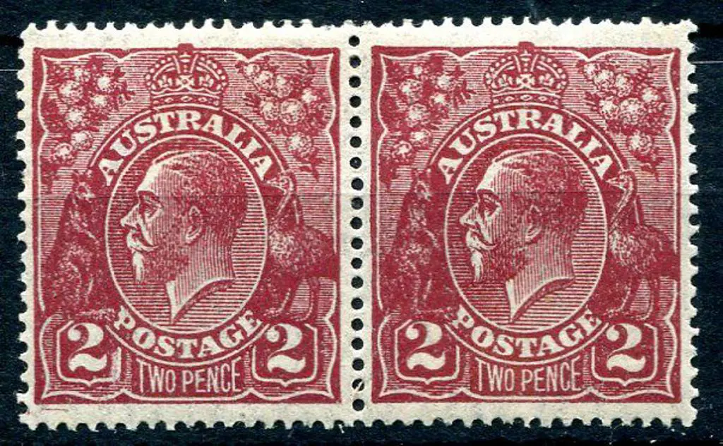 1926-30 SM watermark Perf. 14 2d red-brown Die I, ... Image 1++