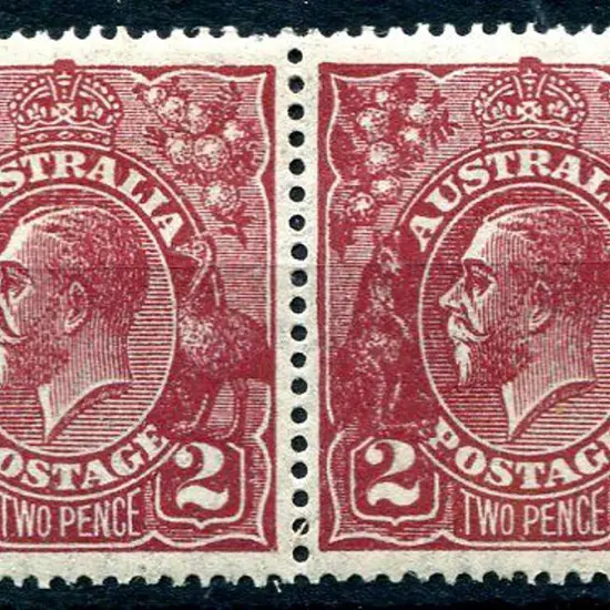 1926-30 SM watermark Perf. 14 2d red-brown Die I, ...