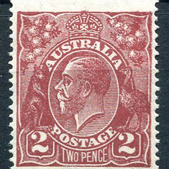 1926-30 SM watermark Perf. 14 2d red-brown, Die I ...