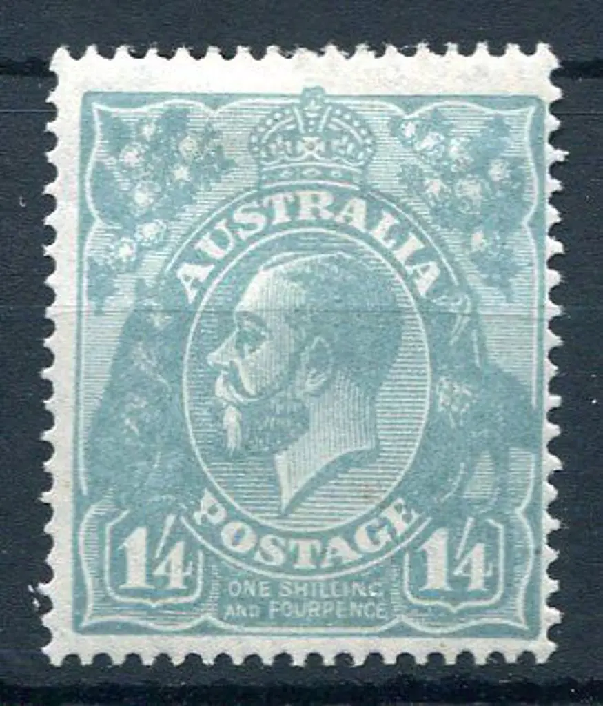 1926-30 SM watermark Perf. 14 1/4d deep greenish ... Image 1++