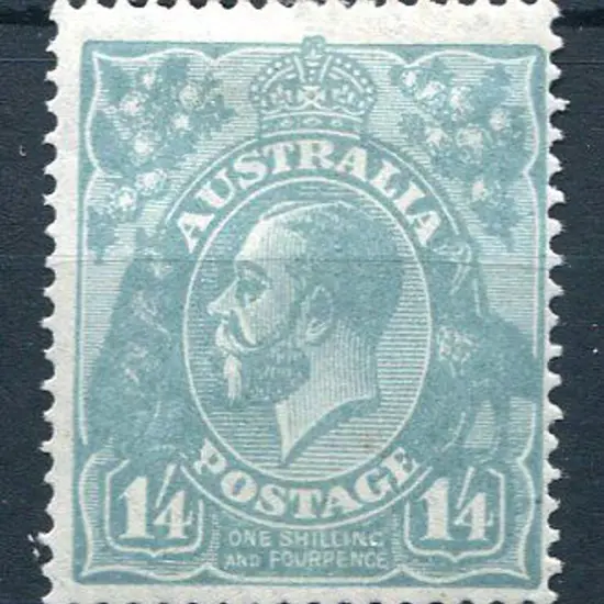 1926-30 SM watermark Perf. 14 1/4d deep greenish ...