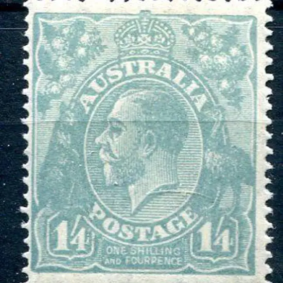 1926-30 SM watermark Perf. 14 1/4d pale greenish ...