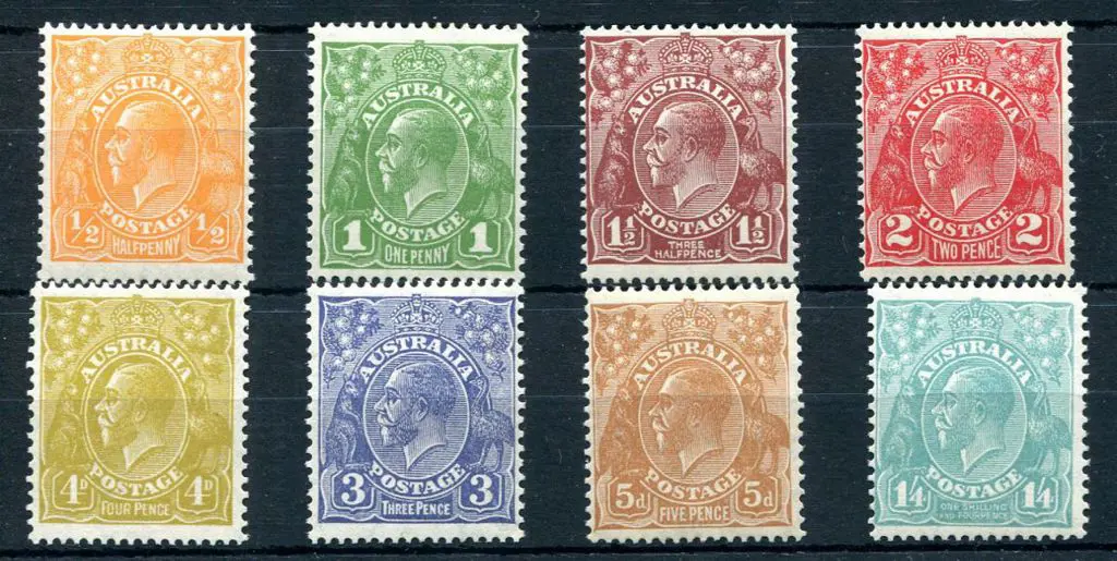 1931-36 CofA ½d to 1/4d set of 8 vals with strong ... Image 1++
