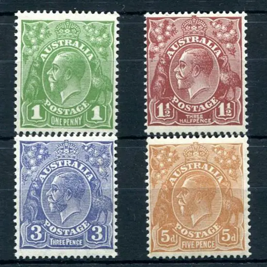 1931-36 CofA ½d to 1/4d set of 8 vals with strong ...