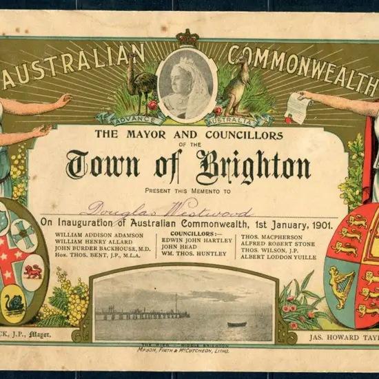 1901 (1st Jan) Federation Certificate "Australian ...