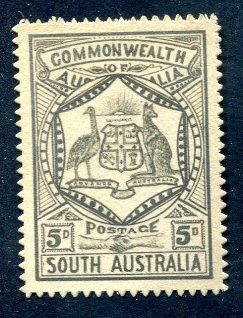 1903 5d Arms of Australia black essay inscribed ... Image 1++