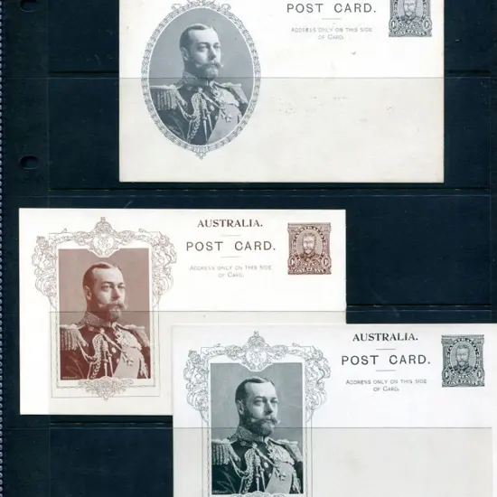 1911 1d Coronation prestamped postcards x 3 ...