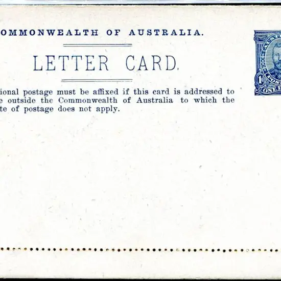 1911/12 1d grey-green KGV full-face Lettercard ...