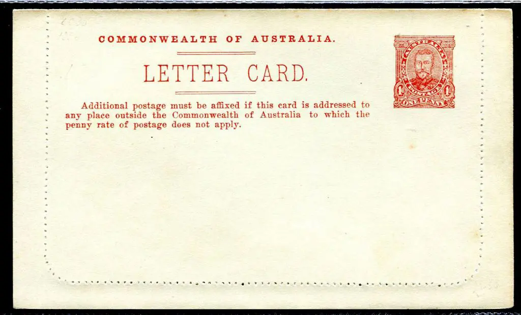 1911/12 1d red-brown KGV full-face Lettercard ... Image 1++
