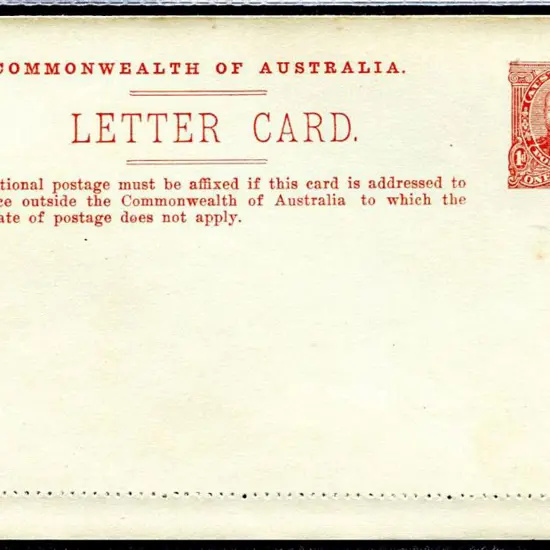 1911/12 1d red-brown KGV full-face Lettercard ...