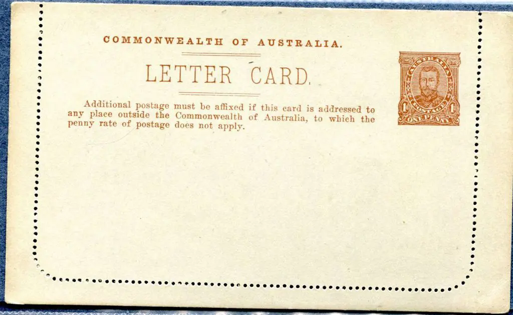 1911/12 1d sepia KGV full-face showing "MOSMAN'S ... Image 1++
