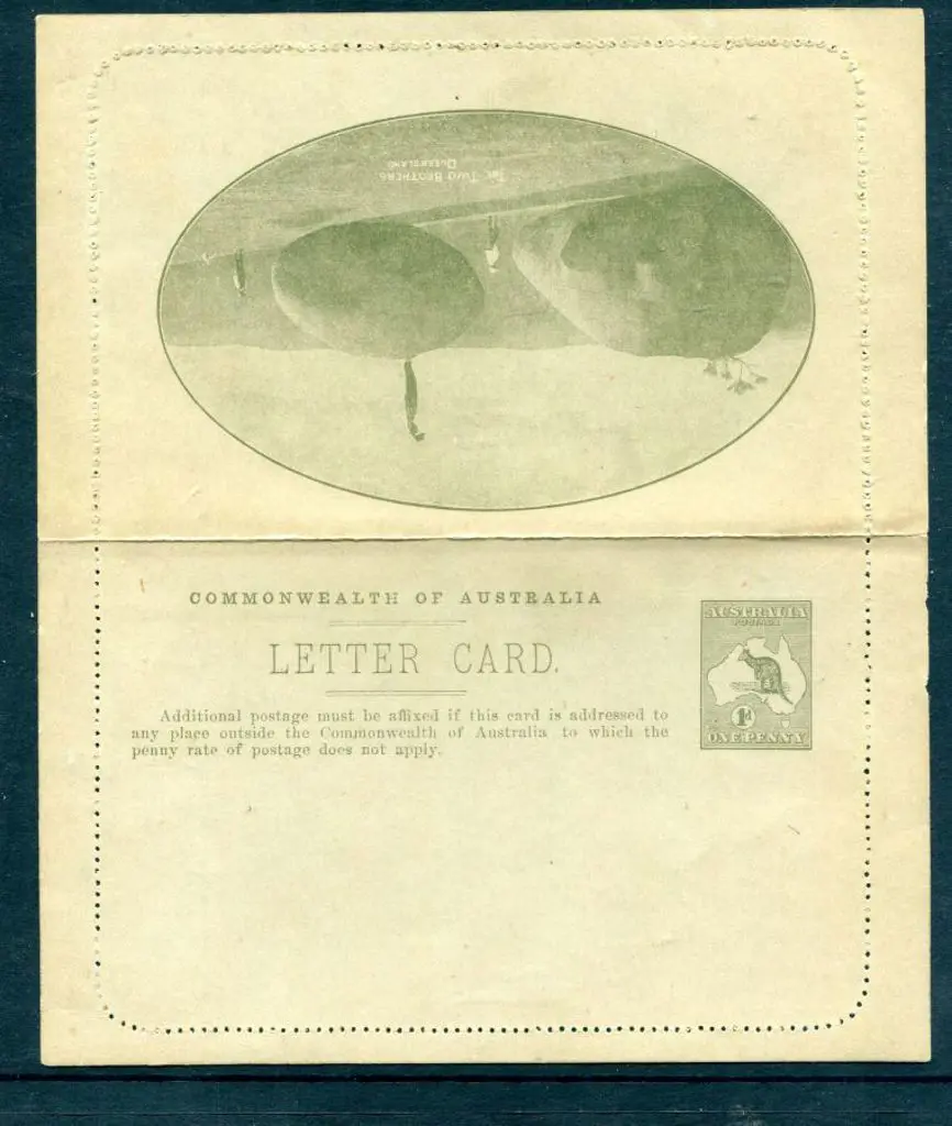 1913 1d greenish-black kangaroo Letter Card ... Image 1++