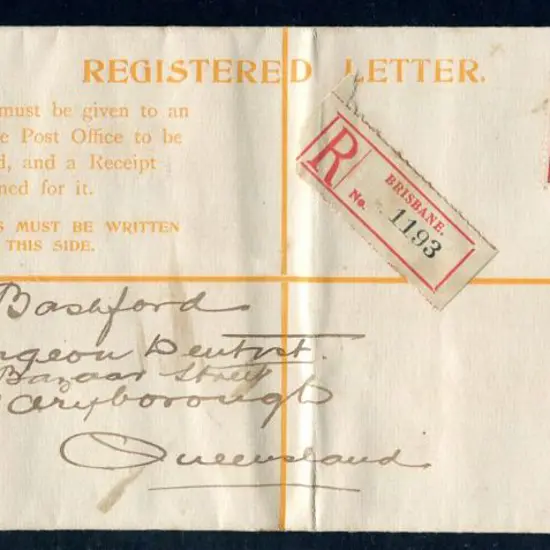 1918 (2nd Apr) 4d orange Kangaroo pre-printed ...