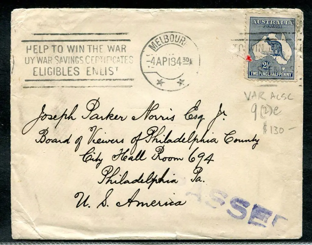 1918 (4th Apr) cover to USA with "PASSED" h/s ... Image 1++