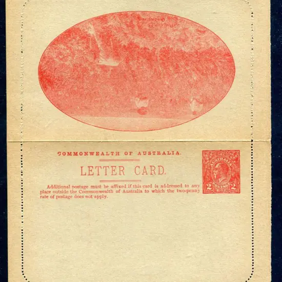 1922/23 2d red KGV Letter Card with "Pineapples, ...
