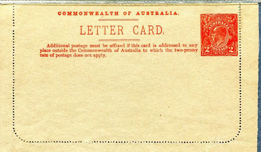 1922/23 2d red KGV Lettercard showing "CARTING – ... Image 1++