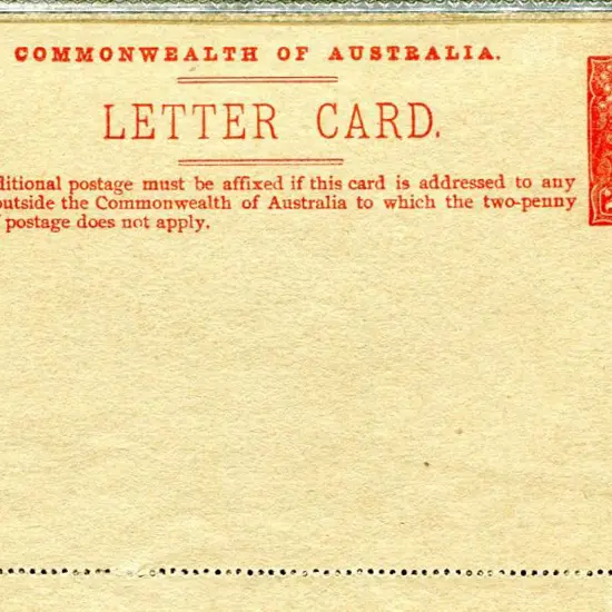 1922/23 2d red KGV Lettercard showing "CARTING – ...