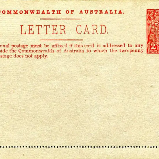 1922/23 2d red KGV Lettercard showing "G.P.O. ...